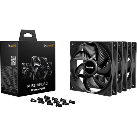 Silenzio! ventole pure Wings 3 (nero, 3 pezzi, 120 x 120 x 25 mm, pwm)