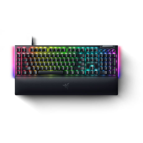 Razer blackwidow v4, tastiera da gioco (nera, layout us, gialla, led rgb, doubleshot abs)