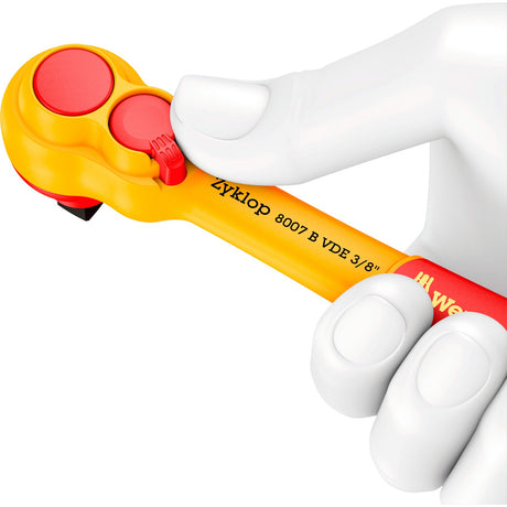 Cricchetto Wera zyklop 8007 b vde 3 8 (rosso giallo)