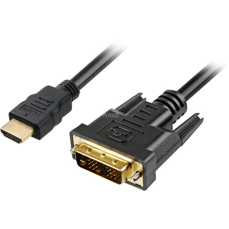 Adattatore Sharkoon HDMI > DVI-D (18+1) (nero, 1 metro)