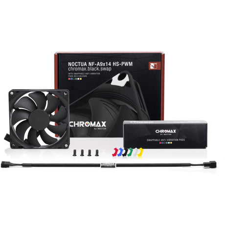 Ventola per case Noctua nf-a9x14 hs-pwm chromax.black (nera, 92 x 92 x 14 mm)