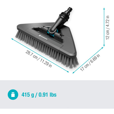Gardena cleansystem manico spazzola spazzola per lavaggio soft flex (grigio, 18812-20)