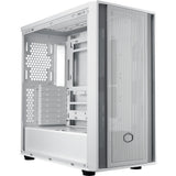 Custodia midi tower Cooler master masterbox 600 lite (bianco | 2x USB-A | 1x USB-C | RGB | vetro temperato)