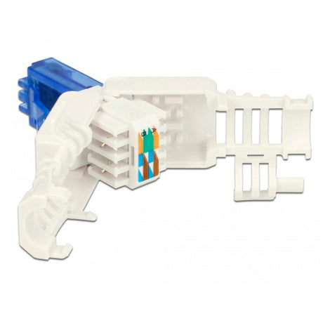 Delock spina rj45 cat.6a spina utp senza attrezzi (bianca, 2 pezzi)