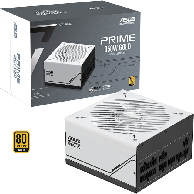 Alimentatore modulare Asus prime gold da 850 watt (bianco, 1x 12v-2x6, 3x pcie)