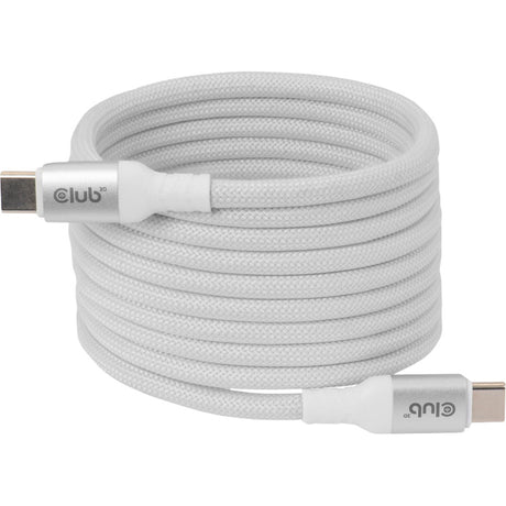 Club 3D USB-C Bobina magnetica 240 W PD3.1 Cavo bianco, cavo da 2 metri (bianco)