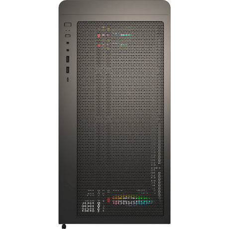 Custodia midi tower Montech xr in legno (nera | 1x USB-A | 1x USB-C | RGB | finestra)