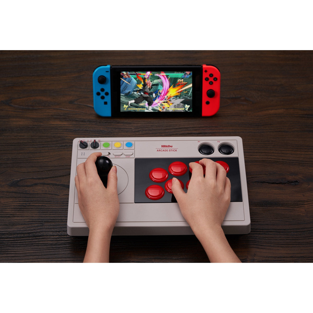 Gamepad arcade stick 8bitdo (grigio)