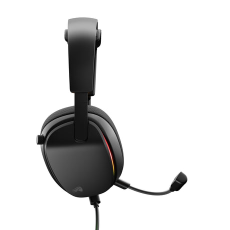 Glorious GHS Eternal RGB - Cuffie da gioco stereo RGB Cuffie da gioco over-ear (Nero, PC, PS5, PS4, Switch, USB-C)