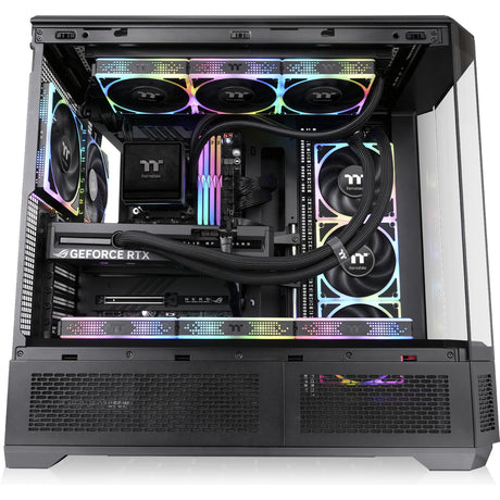 Custodia Thermaltake view 600 tg big tower (nera | 2x USB-A | 1x USB-C | vetro temperato)