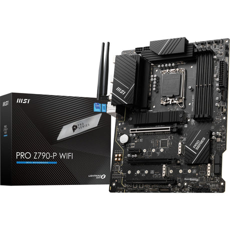 Scheda madre Msi Pro Z790-P WiFi Socket 1700 (nera, RAID, 2,5 GB-LAN, WiFi 6e, BT, audio, ATX)