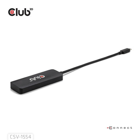 Adattatore Club 3D da USB-C a triplo HDMI MST Hub 4K60Hz (nero)