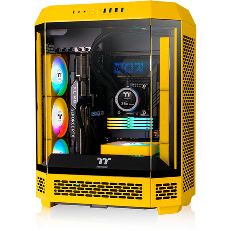 Thermaltake ct120 ex argb sync ventola di raffreddamento per PC bumblebee (pacchetto da 3 ventole) ventole per case (giallo, 3 pezzi, 120 x 120 x 25 mm, pwm)