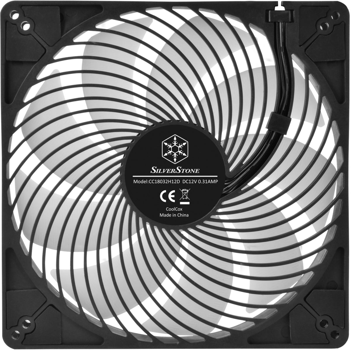 Ventola per case Silverstone Air Penetrator 184i argb (nera, 180 x 180 x 32 mm, pwm)