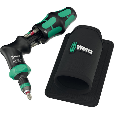 Wera Kraftform Kompakt Pistol RA -R 1, set di punte da 7 pezzi (nero verde)