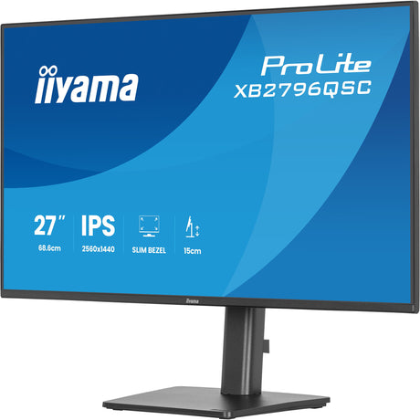 Monitor Iiyama prolite xb2796qsc-b1 27 (nero (opaco), 75 Hz, HDMI, USB-C, audio)