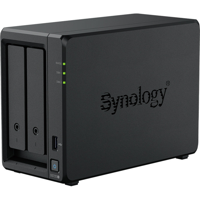 Synology diskstation ds725+ nas (nero, 2x LAN, USB-A 3.2 (5 Gbit s))