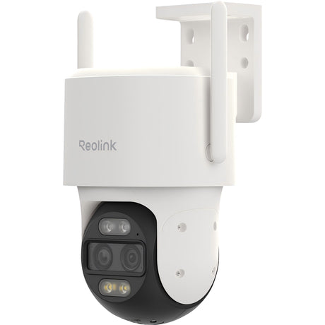 Reolink W760-A, telecamera di sicurezza PTZ a doppio obiettivo 4K (bianco, 4K, 8MP, doppio obiettivo, WiFi 6, ISP AI)