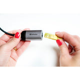 Adattatore Verbatim USB 3.2 gen 1, USB-C > RJ-45 (argento nero, 10 cm, Gigabit LAN 10 100 1000 mbit s)