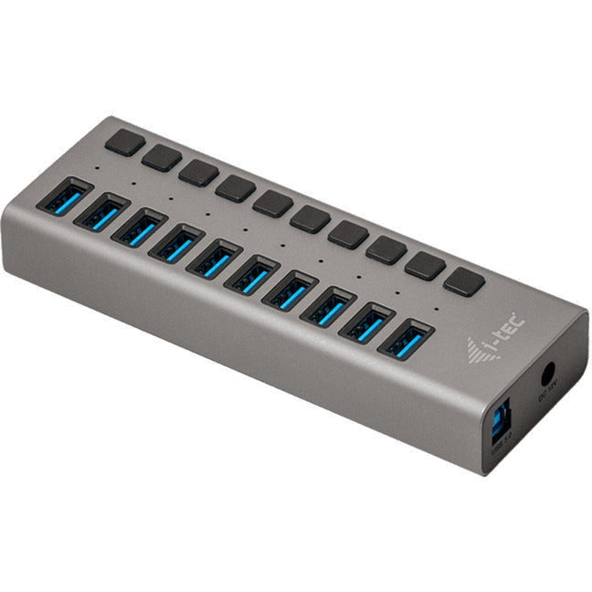 I-tec Hub di ricarica USB 3.0 10 porte + alimentatore Hub USB (nero)