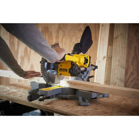 Troncatrice e troncatrice Stanley fatmax v20 18v 4.0ah 190 mm (giallo nero, batteria (18v, 4.0ah) e caricabatterie (2a) inclusi)