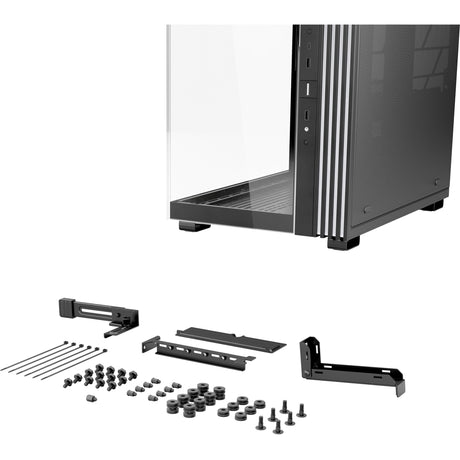 Silenzio! custodia midi tower light base 600 dx (nera | 2x USB-A | 1x USB-C | RGB | finestra)