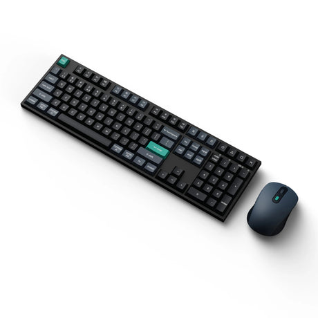 Set desktop combinato wireless tastiera Keychron b36 e mouse bm25 (nero, layout americano (qwerty), interruttori a forbice, 100%, abs, usb-c | 2,4 ghz | bluetooth, 400-2400 dpi)