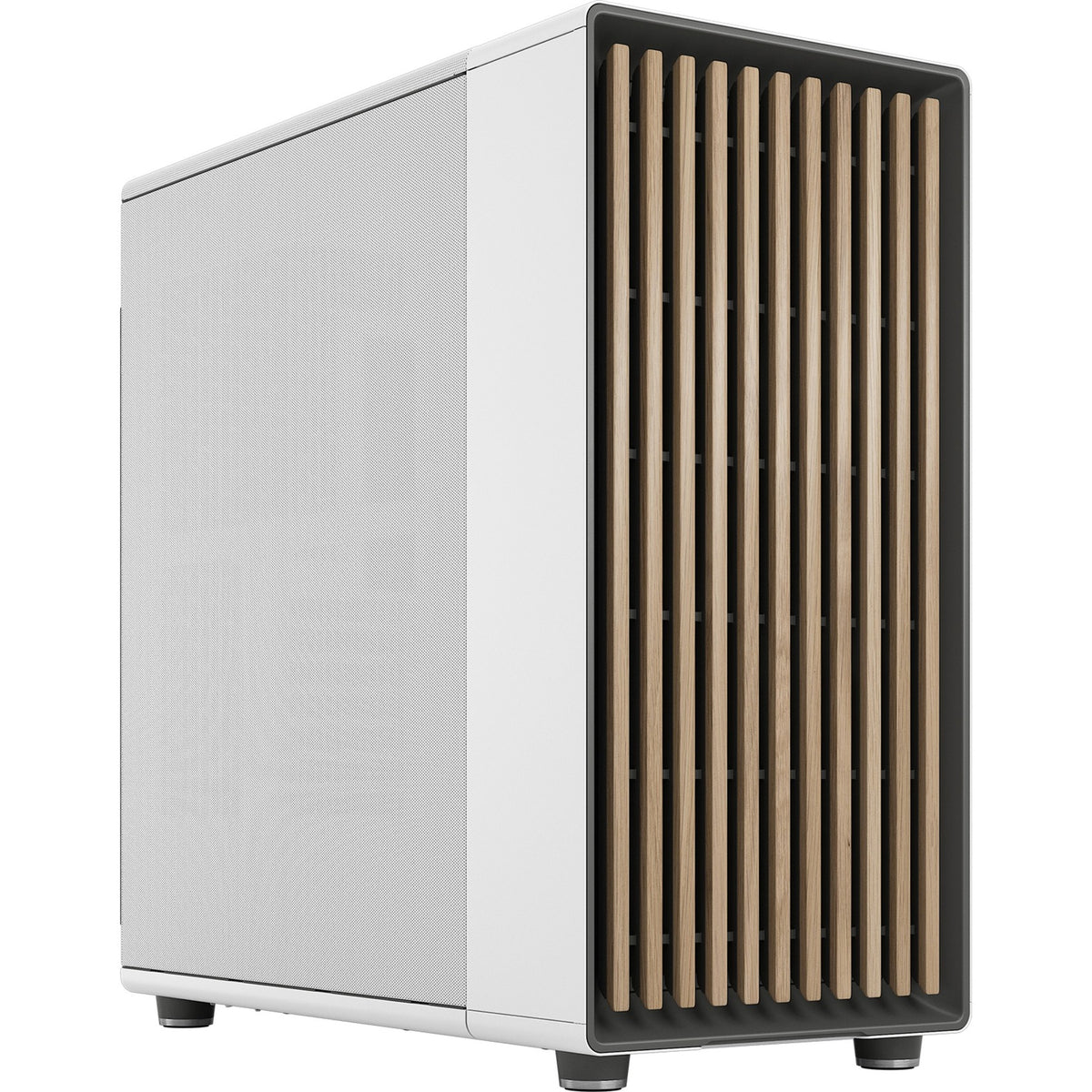 Custodia midi tower north xl dal design frattale (colore legno bianco | 2x USB-A | 1x USB-C)
