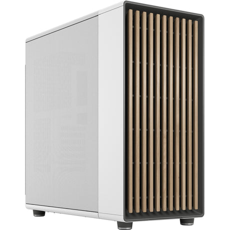 Custodia midi tower north xl dal design frattale (colore legno bianco | 2x USB-A | 1x USB-C)
