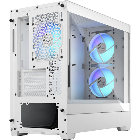 Custodia midi tower pop mini air rgb dal design frattale (bianco | 2x usb-a | rgb | finestra)