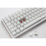 Tastiera da gioco meccanica Ducky zero 6108 rgb bianco puro (bianca, layout us (qwerty), cherry mx2a marrone, 100%, LED rgb, pbt double-shot, hot swap, 2,4 ghz | bluetooth | usb-c)