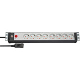Brennerstuhl premium-line 19 prese multiple per quadri elettrici 8 vie luce nera gr 3m h05vv-f 3g1,5 19 -formato