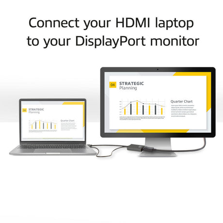 Act connettività adattatore da hdmi a displayport, 4k@60hz (nero)