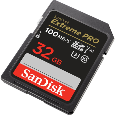 Scheda di memoria Sandisk Extreme Pro SDHC 32 GB (nera, UHS-I, Classe 10, U3, V30)