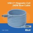 Club 3D USB-C Bobina magnetica 240 W PD3.1 Cavo blu, cavo da 2 metri (blu)