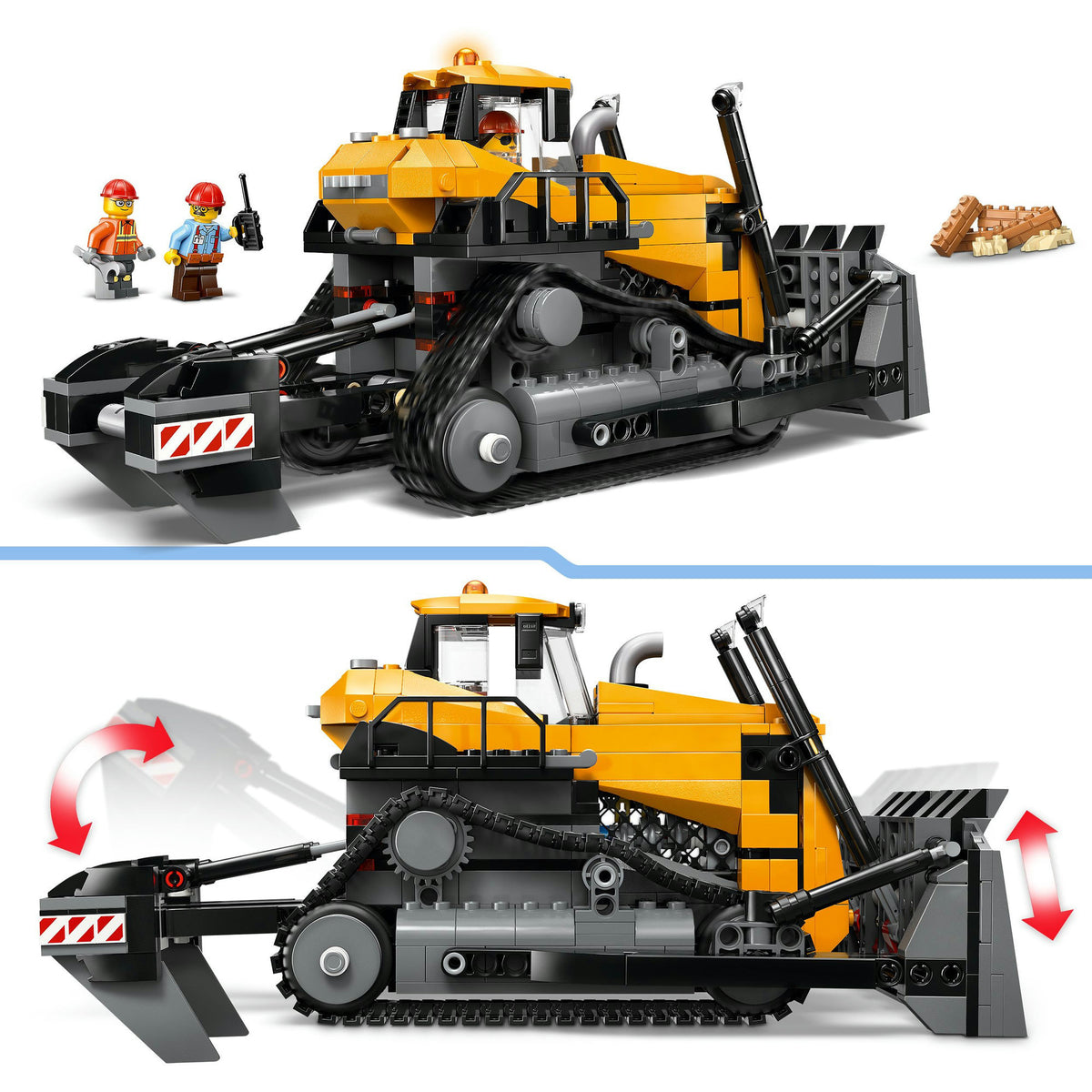 Bulldozer giallo LEGO® City, veicolo da cantiere - 60466