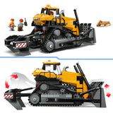 Bulldozer giallo LEGO® City, veicolo da cantiere - 60466