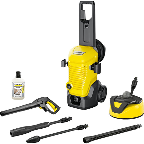 Idropulitrice Kärcher k 4 wcm premium home (giallo nero, con blaster, avvolgitubo e lavasuperfici)