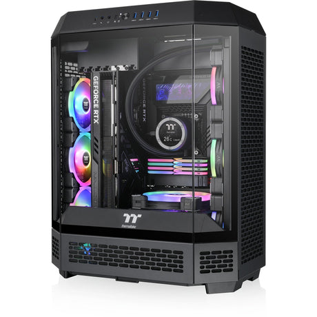 Custodia midi tower Thermaltake the tower 600 (nera | 4x USB-A | 1x USB-C | vetro temperato)