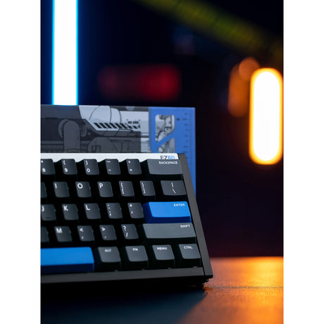 Tastiera da gioco con interruttore magnetico Iqunix ez60 (nera, layout USA (qwerty), gateron magnetic jade pro, 60%, rgb, copritasti double shot pbt)