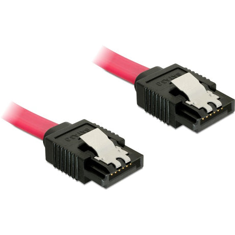Cavo SATA Delock (rosso, 0,3 metri, 6 GB, connettore con morsetto)