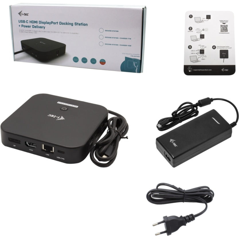 Docking station I-tec USB-C HDMI DP con erogazione di potenza 100 W (nero)