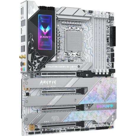 Scheda madre Maxsun MS-Icraft Z890 Arctic Socket 1851 (bianca, RAID, 2,5 GB-LAN, WLAN, BT, audio, ATX)