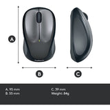 Mouse wireless Logitech m235 (nero grigio, ricevitore nano)