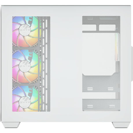 Xyz pc gear tesseract x custodia midi tower (bianco | 2x USB-A | 1x USB-C | vetro temperato)