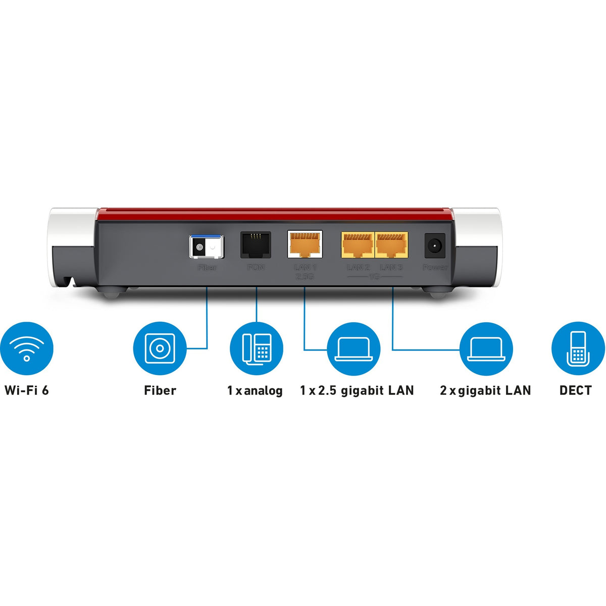 Fritz! box 5530 router fibra xgs-pon (bianco)