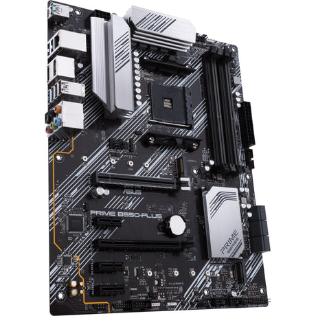 Scheda madre Asus Prime B550-Plus Socket AM4 (nero argento, RAID, GB-LAN, audio, ATX)