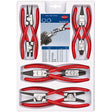 Knipex set di pinze per anelli di sicurezza 00 20 04 v01 (rosso nero, 8 pezzi)
