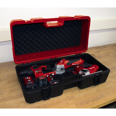 Custodia Einhell e-box l70 35 - per archiviazione universale - max. capacità di carico: 50 kg - imbottitura in morbida schiuma - design antispruzzo - maniglia ergonomica