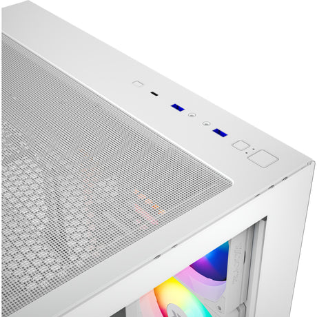Xyz pc gear tesseract x custodia midi tower (bianco | 2x USB-A | 1x USB-C | vetro temperato)